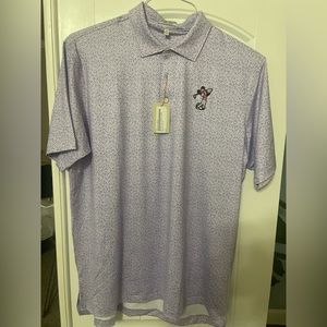 NWT Large Peter Millar Summer Comfort Mickey golf shirt